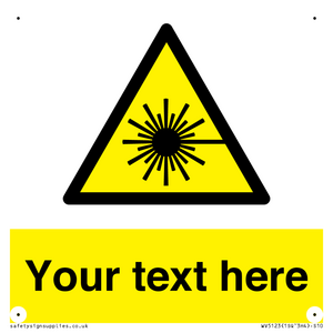 Custom Laser Hazard Sign